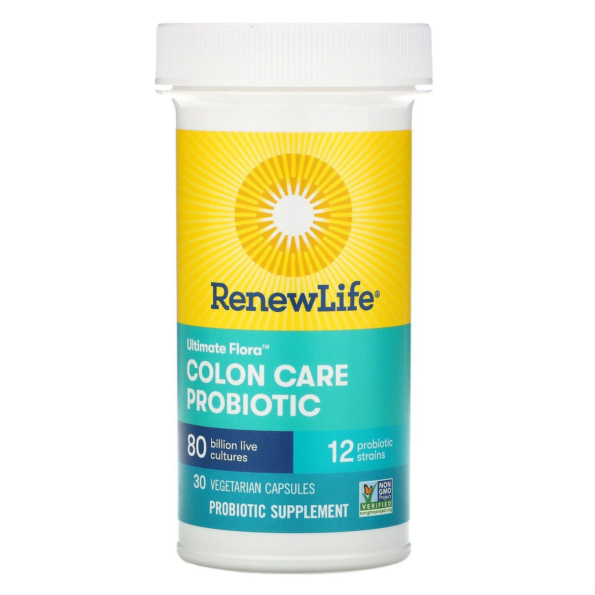 Renew Life, Ultimate Flora, Colon Care Probiotic, 80 Billion Live Cultures, 30 Vegetarian Capsules - Supply Center USA