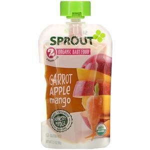 Sprout Organic, Baby Food, 6 Months & Up, Carrot Apple Mango, 3.5 oz (99 g) - Supply Center USA