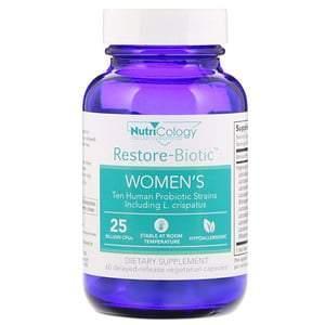 Nutricology, Restore-Biotic Women's, 25 Billion, 60 Delayed-Release Vegetarian Capsules - Supply Center USA