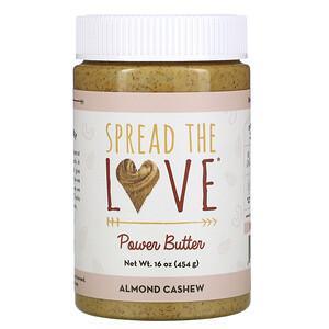 Spread The Love, Power Butter, Almond Cashew, 16 oz ( 454 g) - HealthCentralUSA