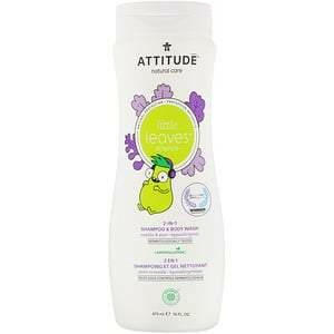 ATTITUDE, Little Leaves Science, 2-In-1 Shampoo & Body Wash, Vanilla & Pear, 16 fl oz (473 ml) - HealthCentralUSA