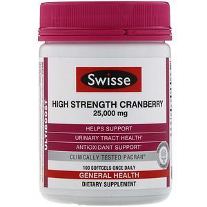 Swisse, Ultiboost, High Strength Cranberry, 25,000 mg, 100 Softgels - HealthCentralUSA