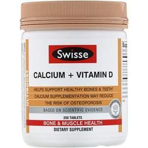 Swisse, Ultiboost, Calcium + Vitamin D, 250 Tablets - HealthCentralUSA