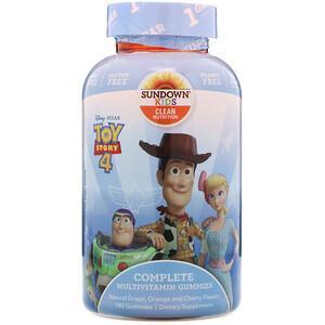 Sundown Naturals Kids, Complete Multivitamin Gummies, Toy Story 4, Natural Grape, Orange & Cherry Flavors, 180 Gummies - Supply Center USA