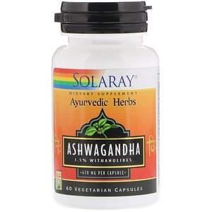 Solaray, Ashwagandha, 470 mg, 60 Vegetarian Capsules - Supply Center USA