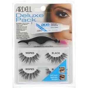 Ardell, Deluxe Pack, Wispies Lashes with Applicator and Eyelash Adhesive, 1 Set - Supply Center USA