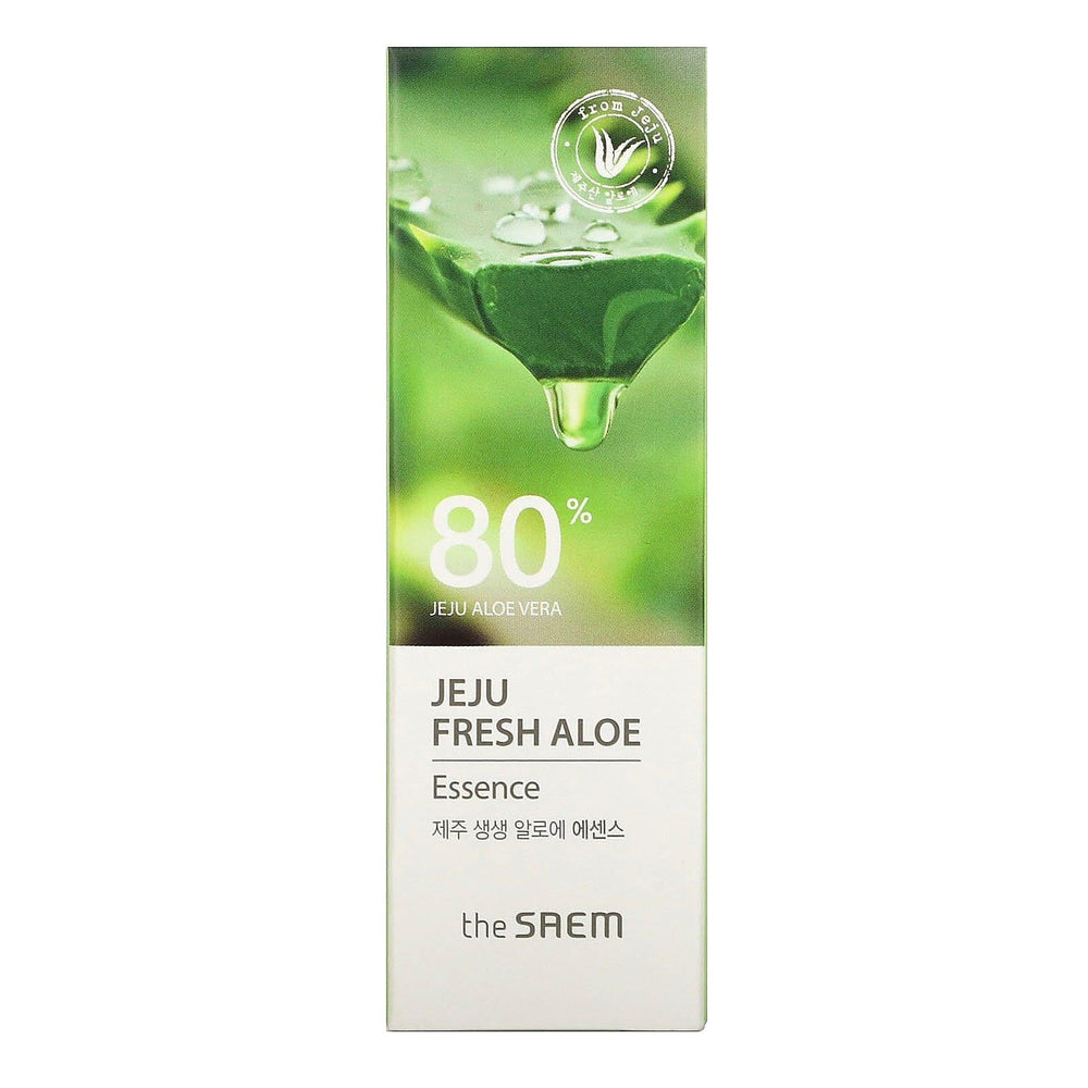 The Saem, Jeju Fresh Aloe, 80% Aloe Vera, Essence, 1.18 fl oz (35 ml) - HealthCentralUSA