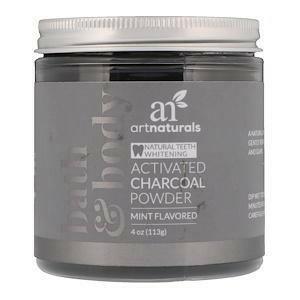 Artnaturals, Activated Charcoal Powder, Mint Flavored, 4 oz (113 g) - Supply Center USA