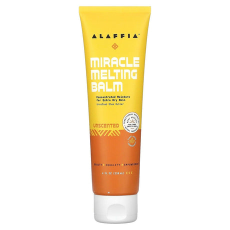 Alaffia, Miracle Melting Balm, Unscented, 4 fl oz (118 ml) - Supply Center USA