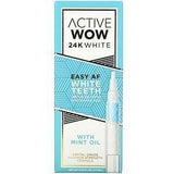 Active Wow, 24K White, Easy AF Teeth Whitening Pen with Mint Oil, 0.09 fl oz (2.5 ml) - Supply Center USA