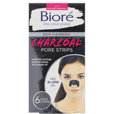 Biore, Deep Cleansing Pore Strips, Charcoal, 6 Nose Strips - Supply Center USA