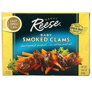 Reese, Baby Smoked Clams, 3.66 oz (104 g) - Supply Center USA