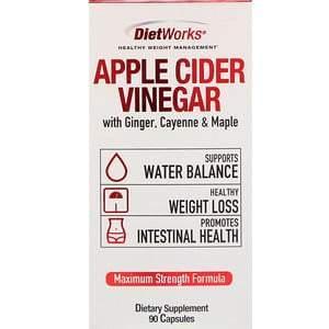 DietWorks, Apple Cider Vinegar, 90 Capsules - Supply Center USA