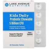 Lake Avenue Nutrition, Kids Daily Probiotic Chewable, Natural Berry Flavor, 5 Billion CFU, 30 Chewable Tablets - Supply Center USA