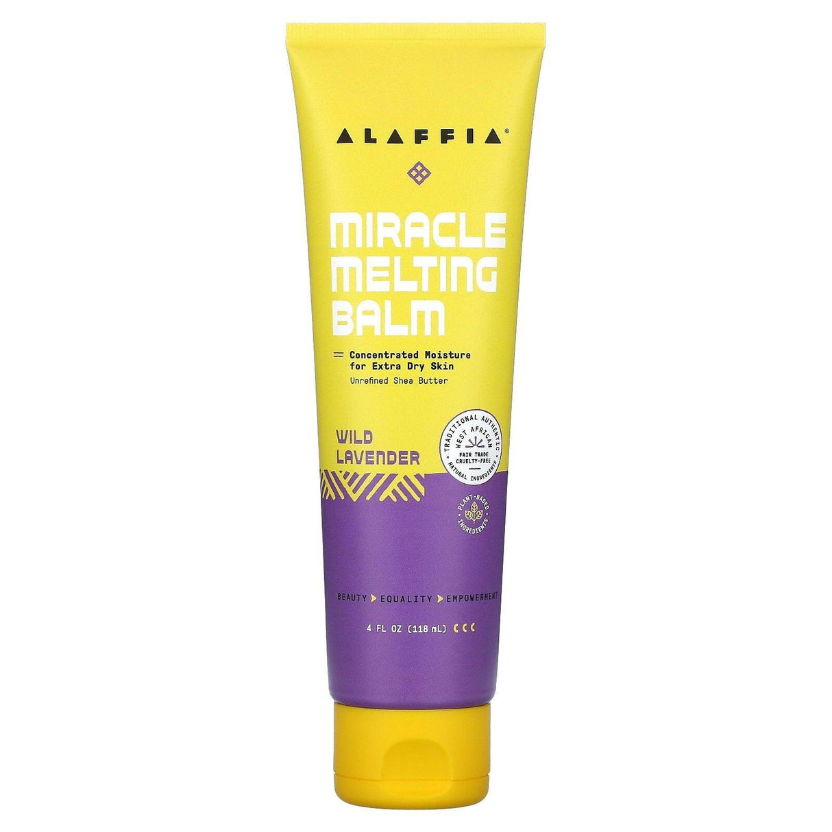 Alaffia, Miracle Melting Balm, Wild Lavender, 4 fl oz (118 ml) - Supply Center USA