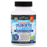 BioSchwartz, 15-Day Fast Acting Colon Detox & Cleanser, Extra Strength Formula, 45 Veggie Caps - Supply Center USA