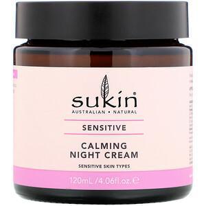 Sukin, Calming Night Cream, Sensitive, 4.06 fl oz (120 ml) - Supply Center USA