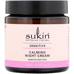 Sukin, Calming Night Cream, Sensitive, 4.06 fl oz (120 ml) - HealthCentralUSA