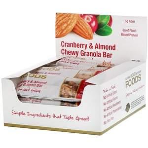 California Gold Nutrition, Foods, Cranberry & Almond Chewy Granola Bars, 12 Bars, 1.4 oz (40 g) Each - Supply Center USA