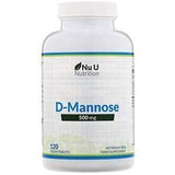 Nu U Nutrition, D-Mannose, 500 mg, 120 Vegan Tablets - Supply Center USA