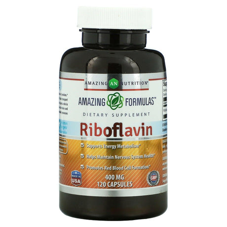 Amazing Nutrition, Riboflavin, 400 mg, 120 Capsules - Supply Center USA