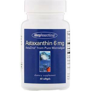 Allergy Research Group, Astaxanthin, 6 mg , 60 Softgels - Supply Center USA