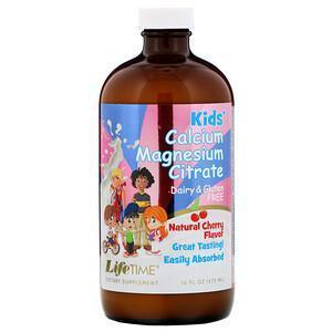 LifeTime Vitamins, Kids' Calcium Magnesium Citrate, Natural Cherry Flavor, 16 fl oz (473 ml) - Supply Center USA