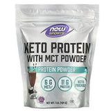 Now Foods, Sports, Keto Protein with MCT Powder, Creamy Chocolate, 1 lb (454 g) - Supply Center USA