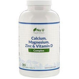 Nu U Nutrition, Calcium, Magnesium, Zinc & Vitamin D Complex, 365 Vegetarian Tablets - Supply Center USA