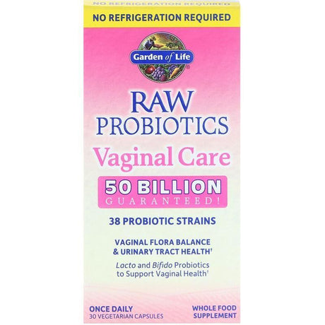 Garden of Life, RAW Probiotics Vaginal Care, 30 Vegetarian Capsules - Supply Center USA