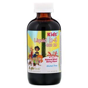 LifeTime Vitamins, Kids Liquid D-3, Natural Mixed Berry, 400 IU, 8 fl oz (237 ml) - Supply Center USA