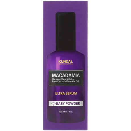 Kundal, Macadamia, Ultra Serum, Baby Powder, 3.4 fl oz (100 ml) - Supply Center USA