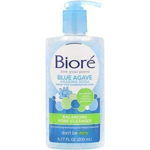 Biore, Balancing Pore Cleanser, Blue Agave + Baking Soda, 6.77 fl oz (200 ml) - Supply Center USA