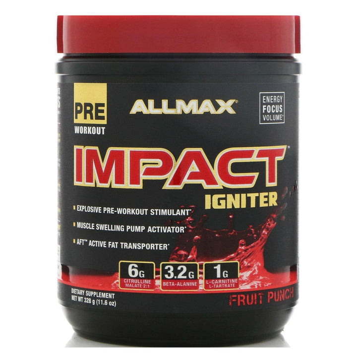 ALLMAX Nutrition, IMPACT Igniter, Pre-Workout, Fruit Punch, 11.6 oz (328 g) - HealthCentralUSA