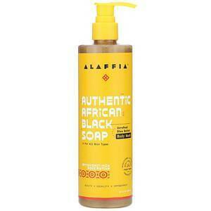 Alaffia, Authentic African Black Soap Body Wash, Rose Matcha, 12 fl oz (354 ml) - Supply Center USA