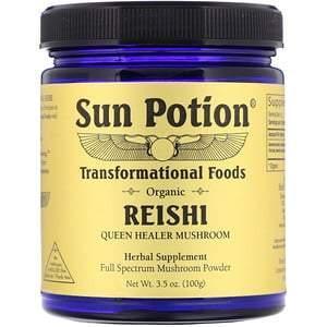 Sun Potion, Organic Reishi Powder, 3.5 oz (100 g) - Supply Center USA