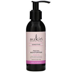 Sukin, Facial Moisturiser, Sensitive, 4.23 fl oz (125 ml) - HealthCentralUSA