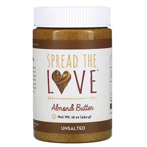 Spread The Love, Almond Butter, Unsalted, 16 oz ( 454 g) - HealthCentralUSA