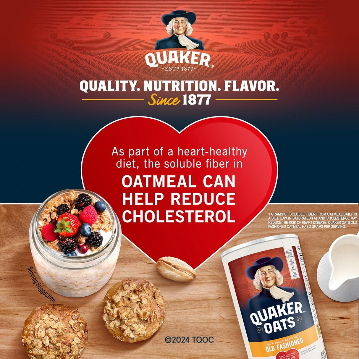 Quaker Old Fashioned Rolled Oats, Non GMO Project Verified, Two 64Oz Bags in Box, 90 Servings, 4 Pound (Pack of 2)