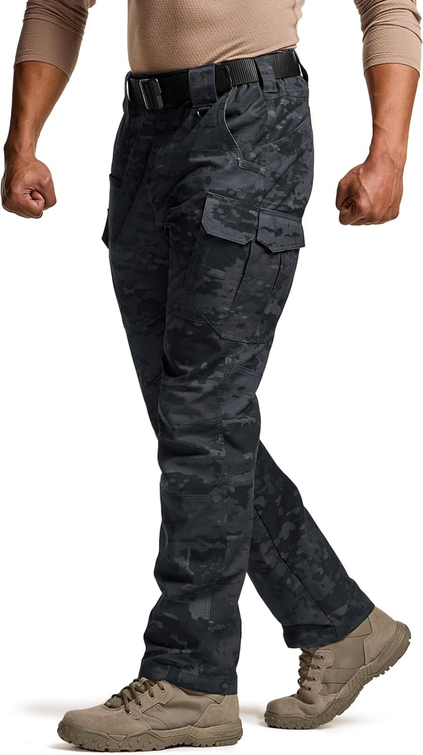 CQR Men'S Tactical Pants, Water Resistant Ripstop Cargo Pants, Lightweight EDC Work Hiking Pants, Outdoor Apparel