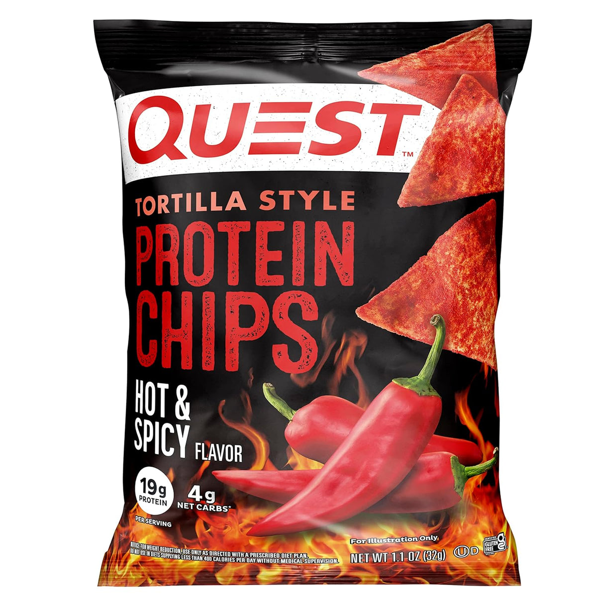 Quest Nutrition Tortilla Style Protein Chips Variety Pack, Chili Lime, Nacho Cheese, Loaded Taco, Low Carb, High Protein, Gluten Free, 1.1 Oz (Pack of 12)