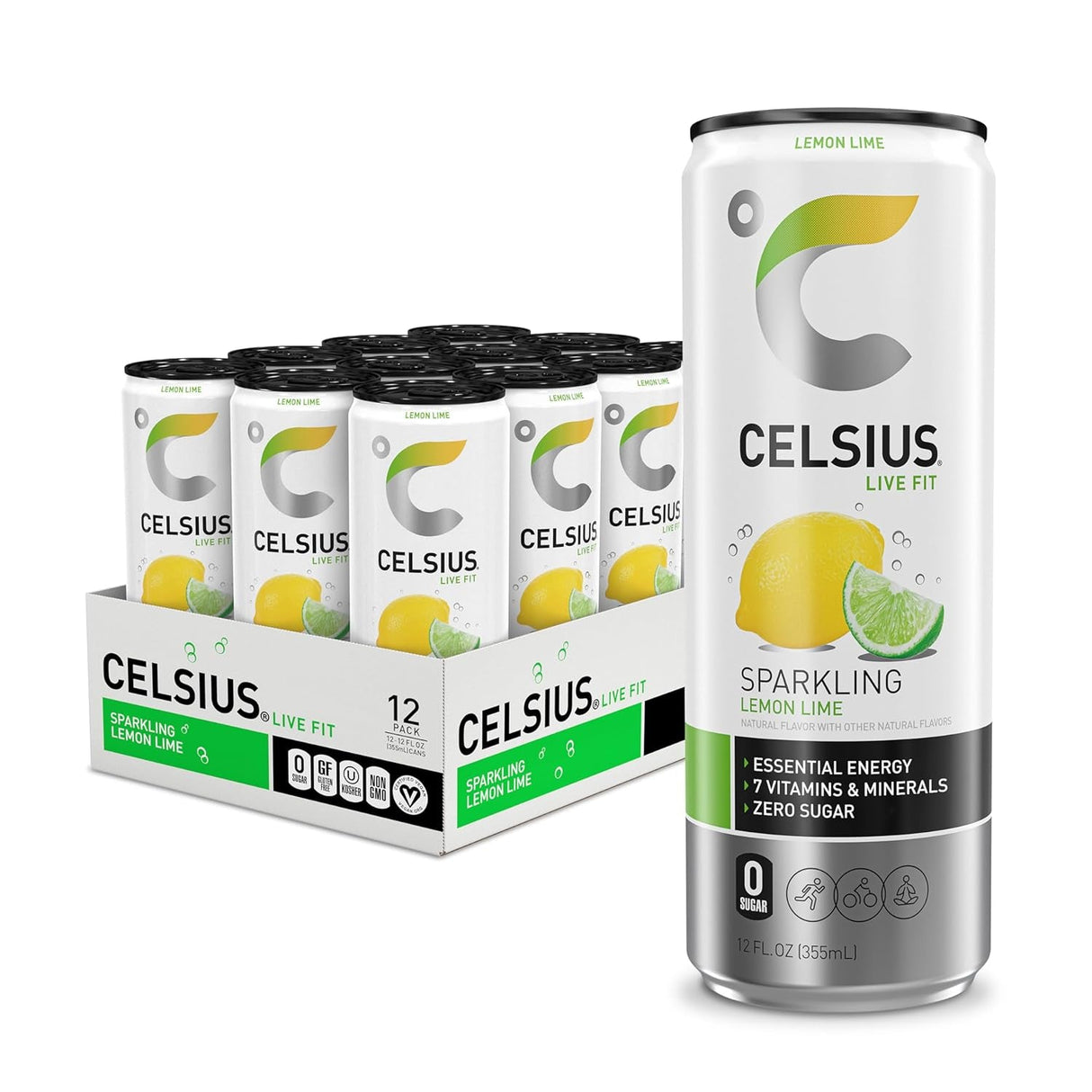 CELSIUS Assorted Flavors Official Variety Pack, Functional Essential Energy Drinks, 12 Fl Oz (Pack of 12)