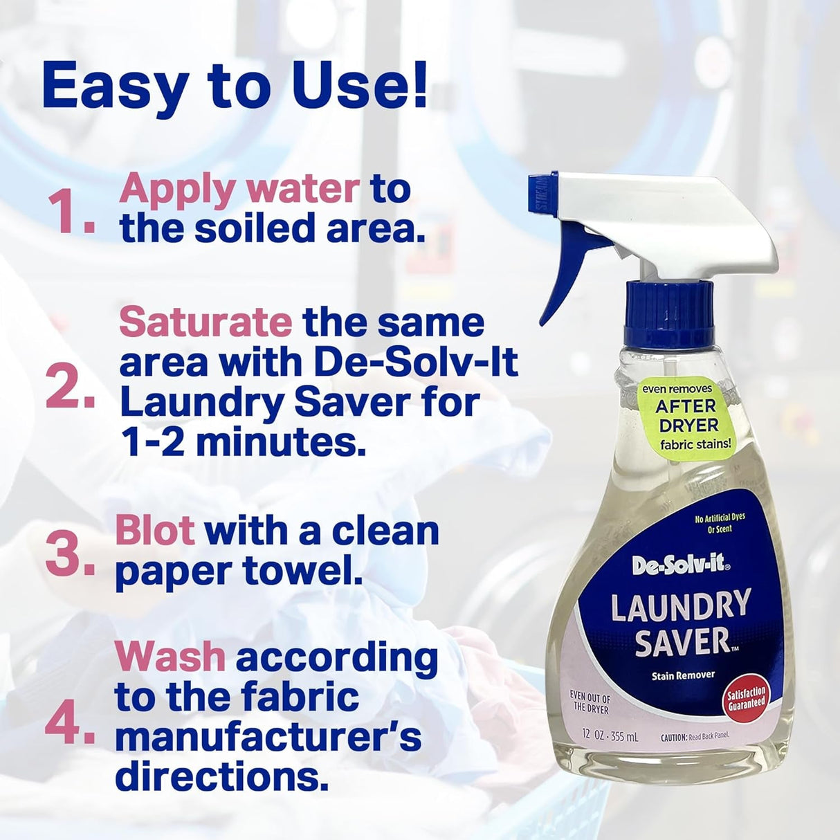 Orange-Sol De-Solv-It Laundry Saver, Instant Stain Remover for Laundry, Hair & Skin-Safe, 12-Ounce