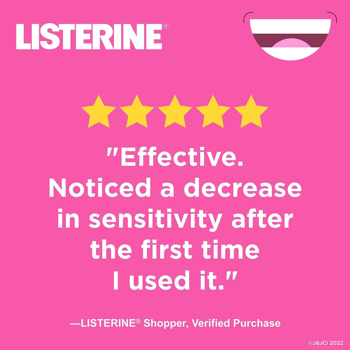 Listerine Sensitivity Mouthwash, 24-HR Tooth Sensitivity Relief & Protection, Alcohol-Free Formula in Fresh Mint Flavor, TSA Compliant Travel-Sized Bottle, 3.2 Fl. Oz