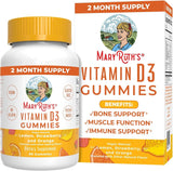 Maryruth Organics Vitamin D3 Gummies, 2 Month Supply, Adults & Kids Gummies, Immune Support Supplement, Vitamin D3 1000IU for Bone Health & Muscle Function, Vegan, Non-Gmo, Gluten Free, 60 Count - Supply Center USA