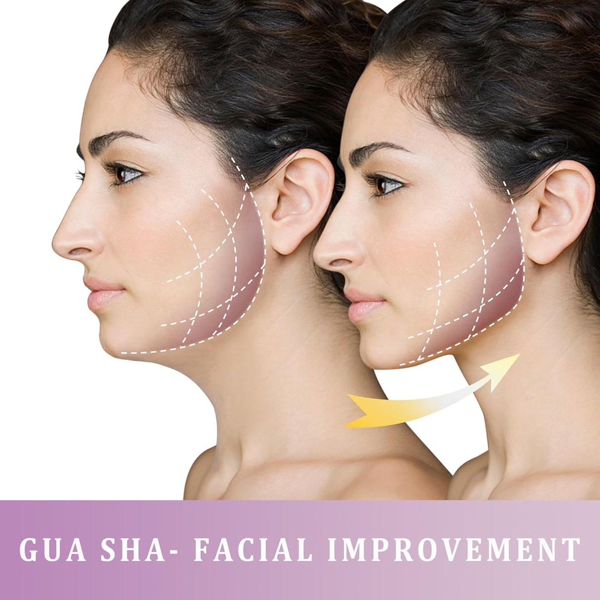 Stainless Steel Gua Sha Facial Tool Metal Silver Guasha for Face Chin Jawline Sculpting Eyes Neck Body Tighten Skin Massage Care Gifts