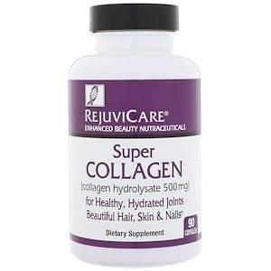 Rejuvicare, Super Collagen, Collagen Hydrolysate, 500 mg, 90 Capsules - Supply Center USA