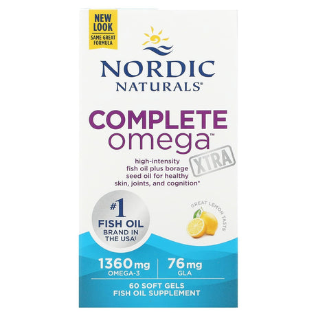 Nordic Naturals, Complete Omega Xtra, Lemon, 680 mg, 60 Soft Gels - Supply Center USA