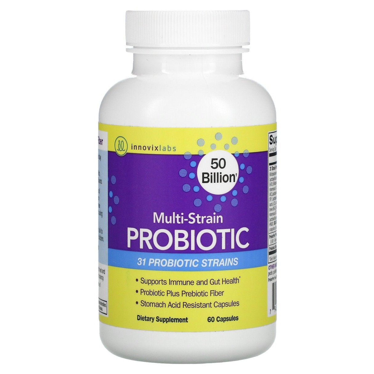 InnovixLabs, Multi-Strain Probiotic, 50 Billion, 60 Capsules - Supply Center USA