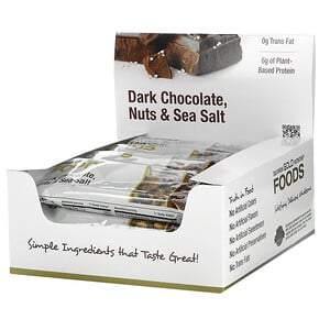 California Gold Nutrition, Foods, Dark Chocolate, Nuts & Sea Salt Bars, 12 Bars, 1.4 oz (40 g) Each - HealthCentralUSA